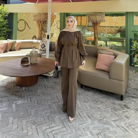 طقم بنطلون وقميص - 3319Tab